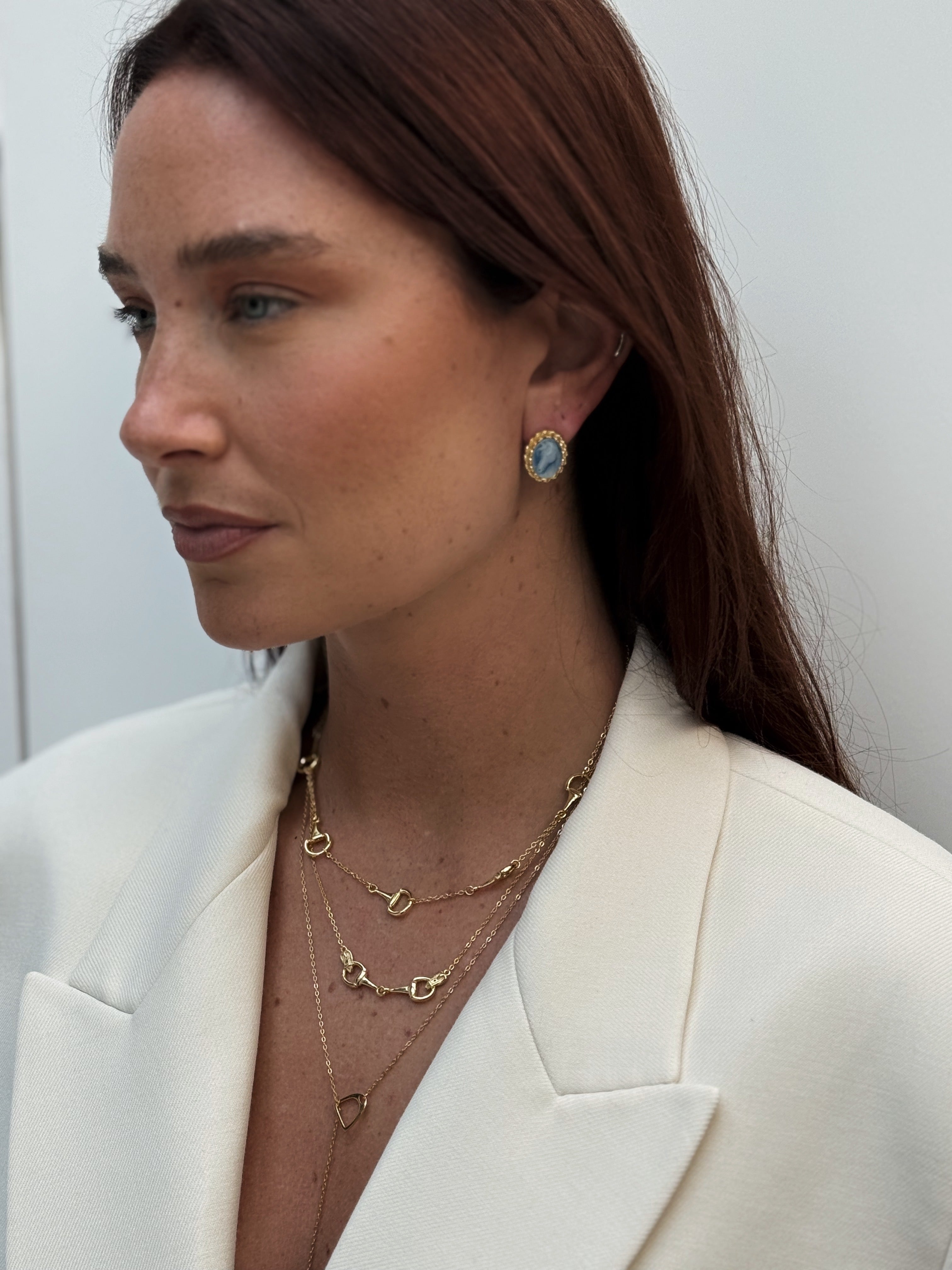 Horse Cameo Studs