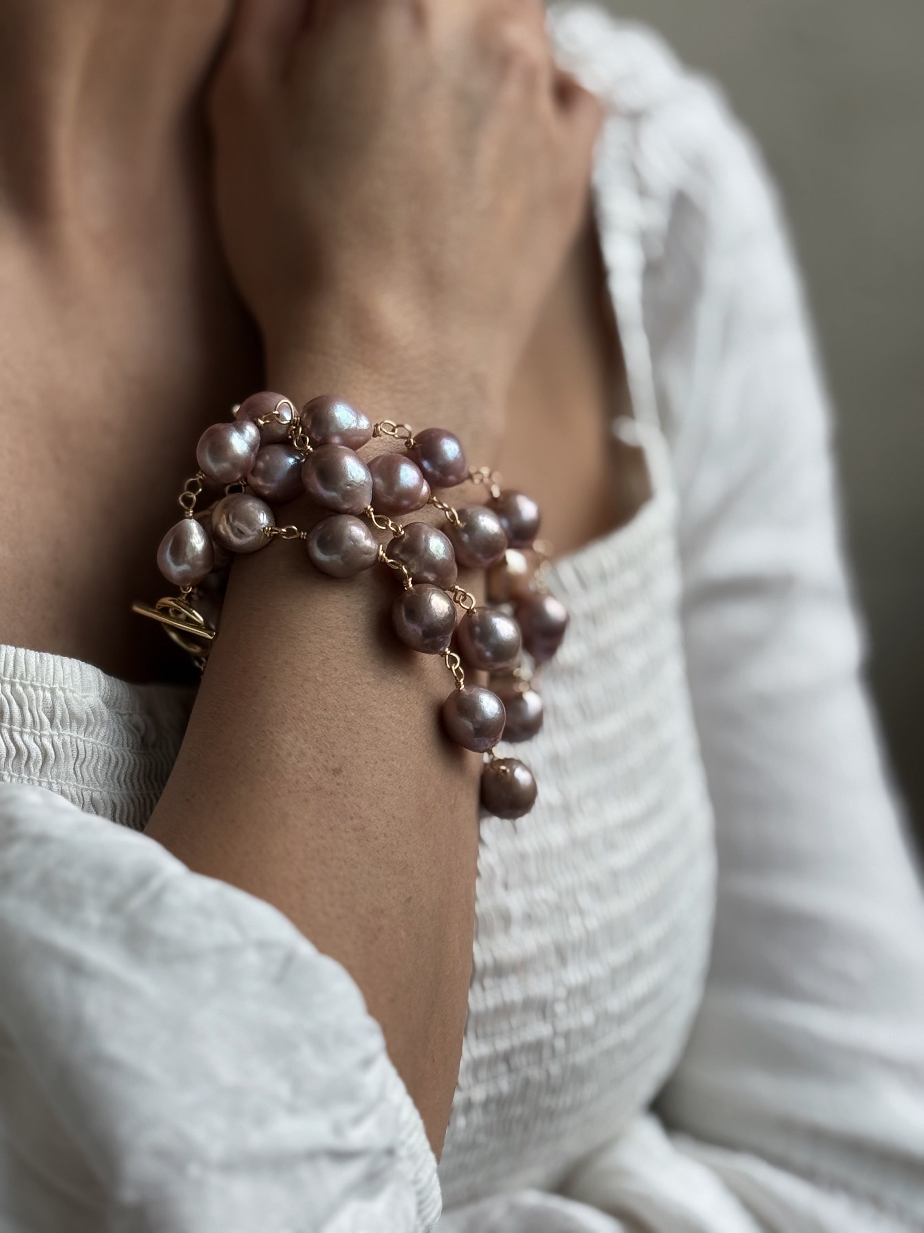 Lavender Pearl Necklace