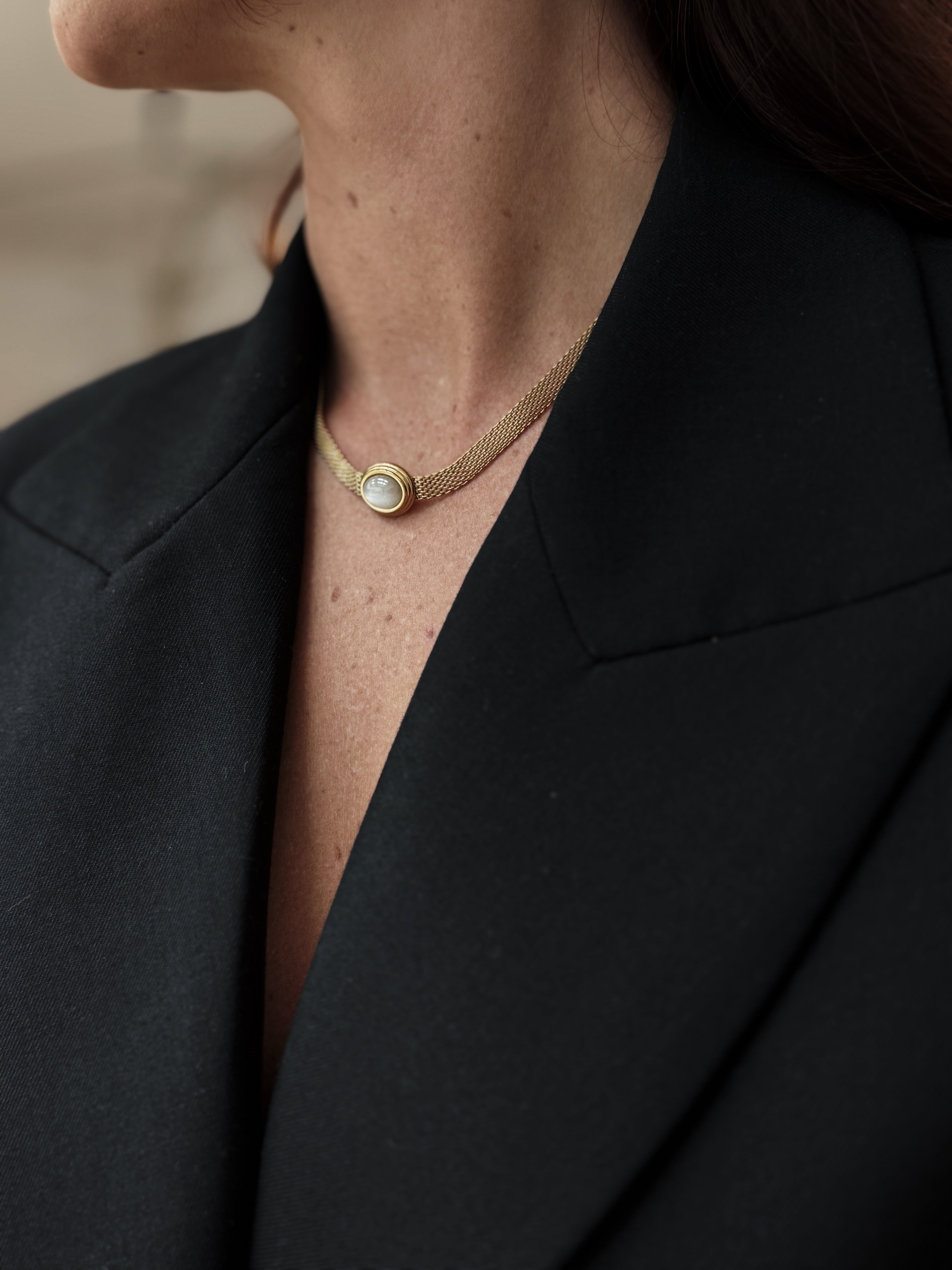 Opal Mesh Necklace