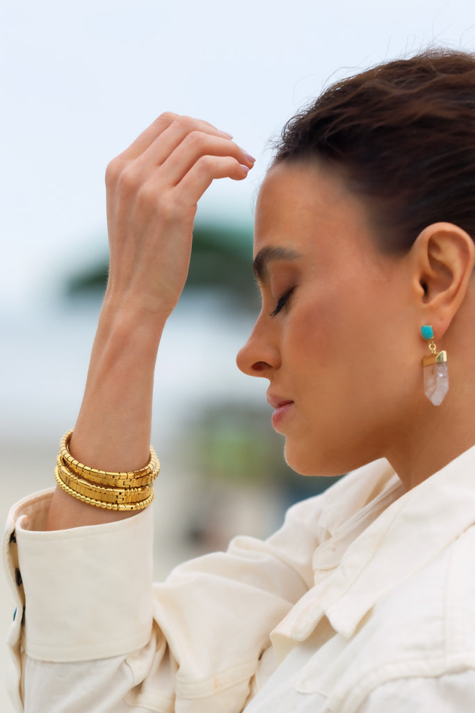 Turquoise Crystal Earrings
