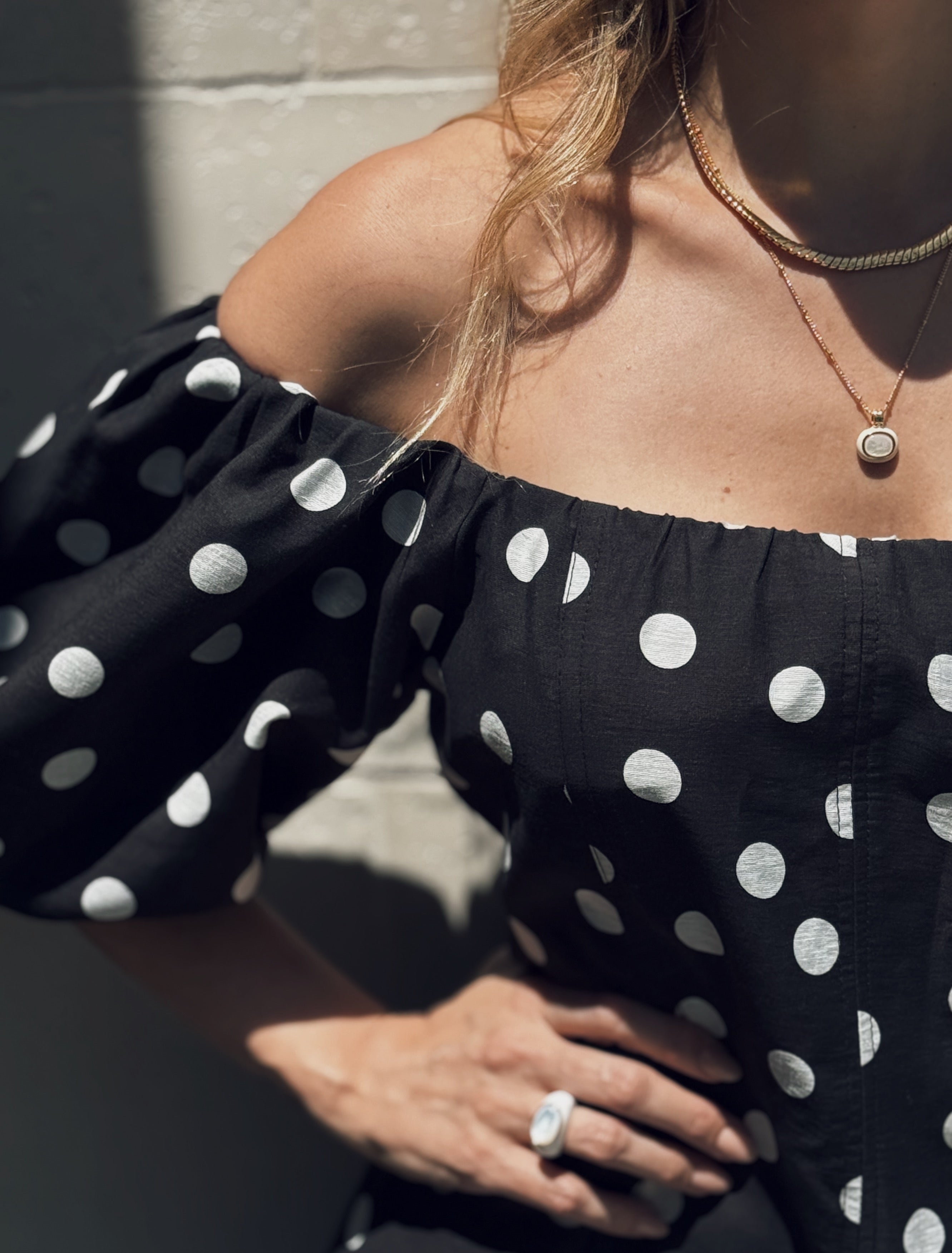 Ivory Enamel Pearl Necklace