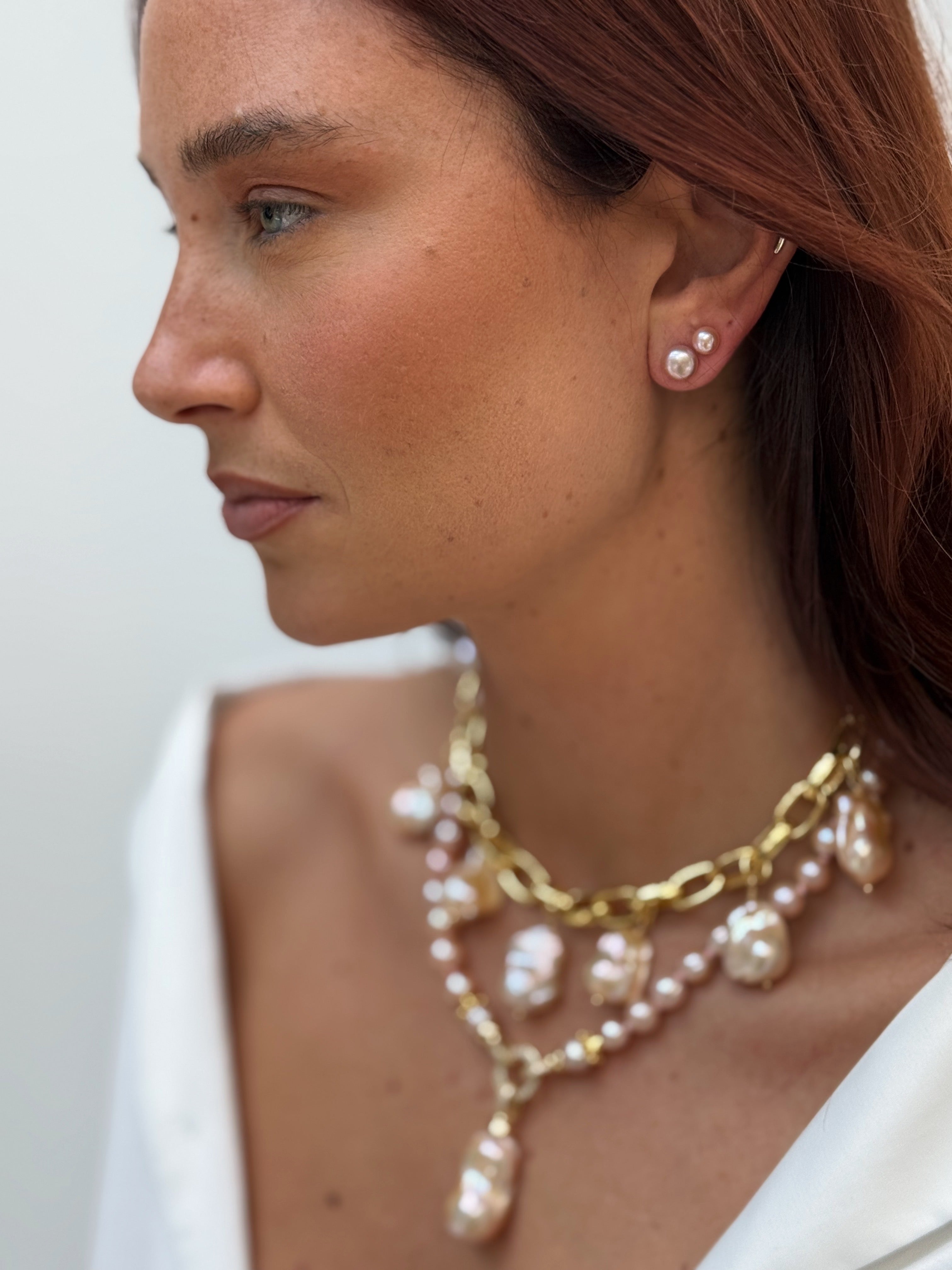 Pink Pearl Studs