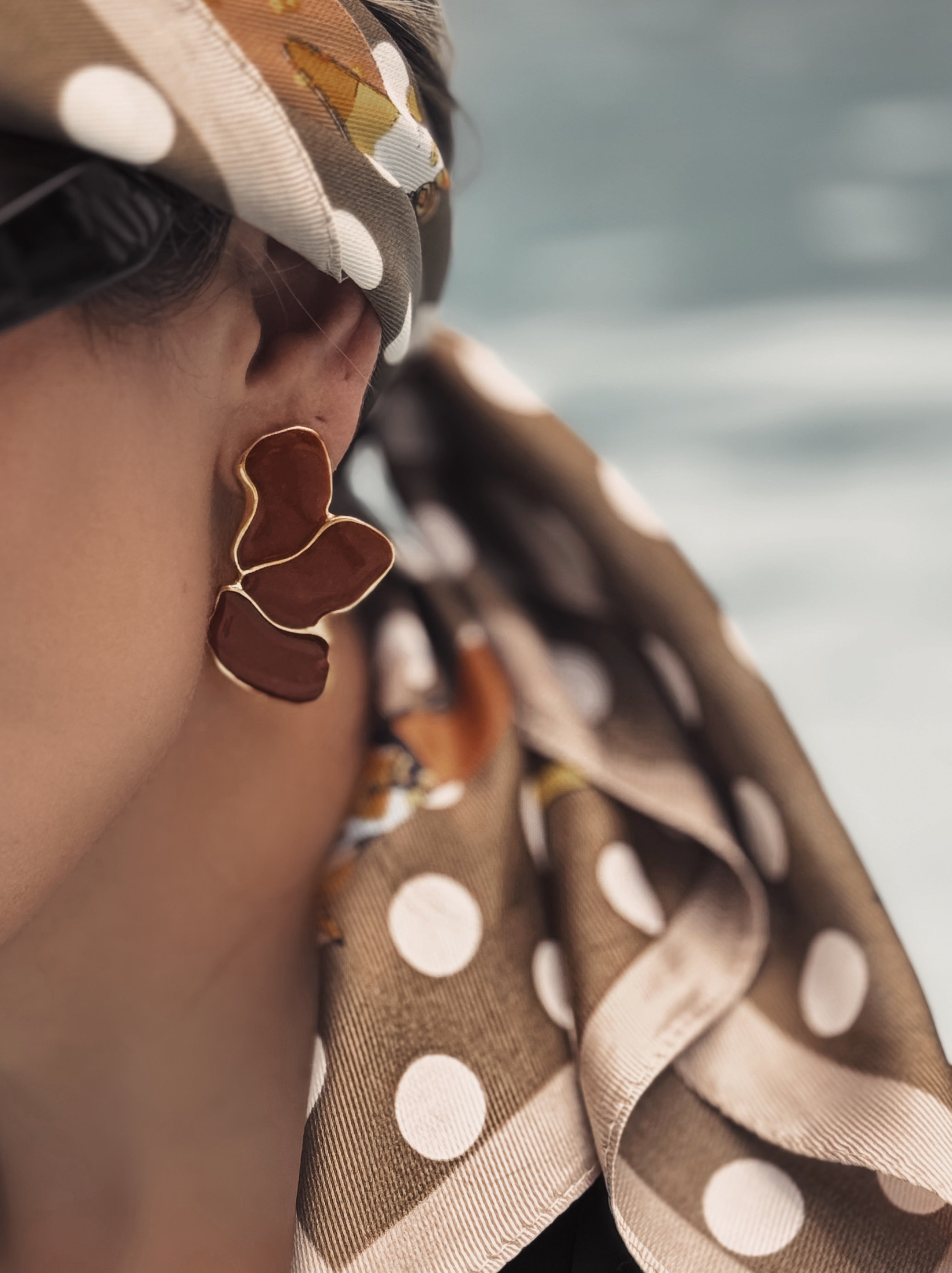 Scarlet Petal Earrings