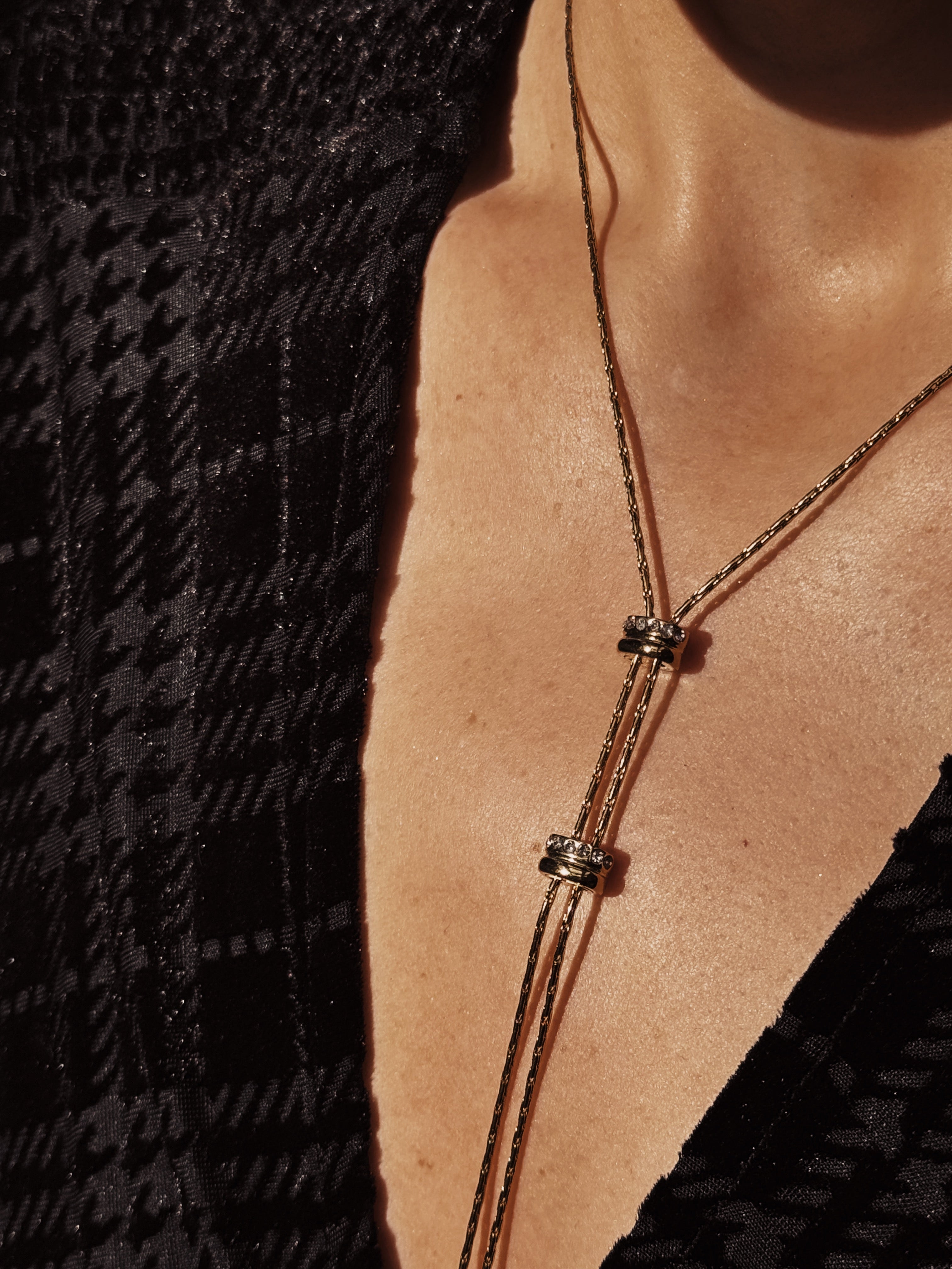 Bling Bolo Tie Necklace