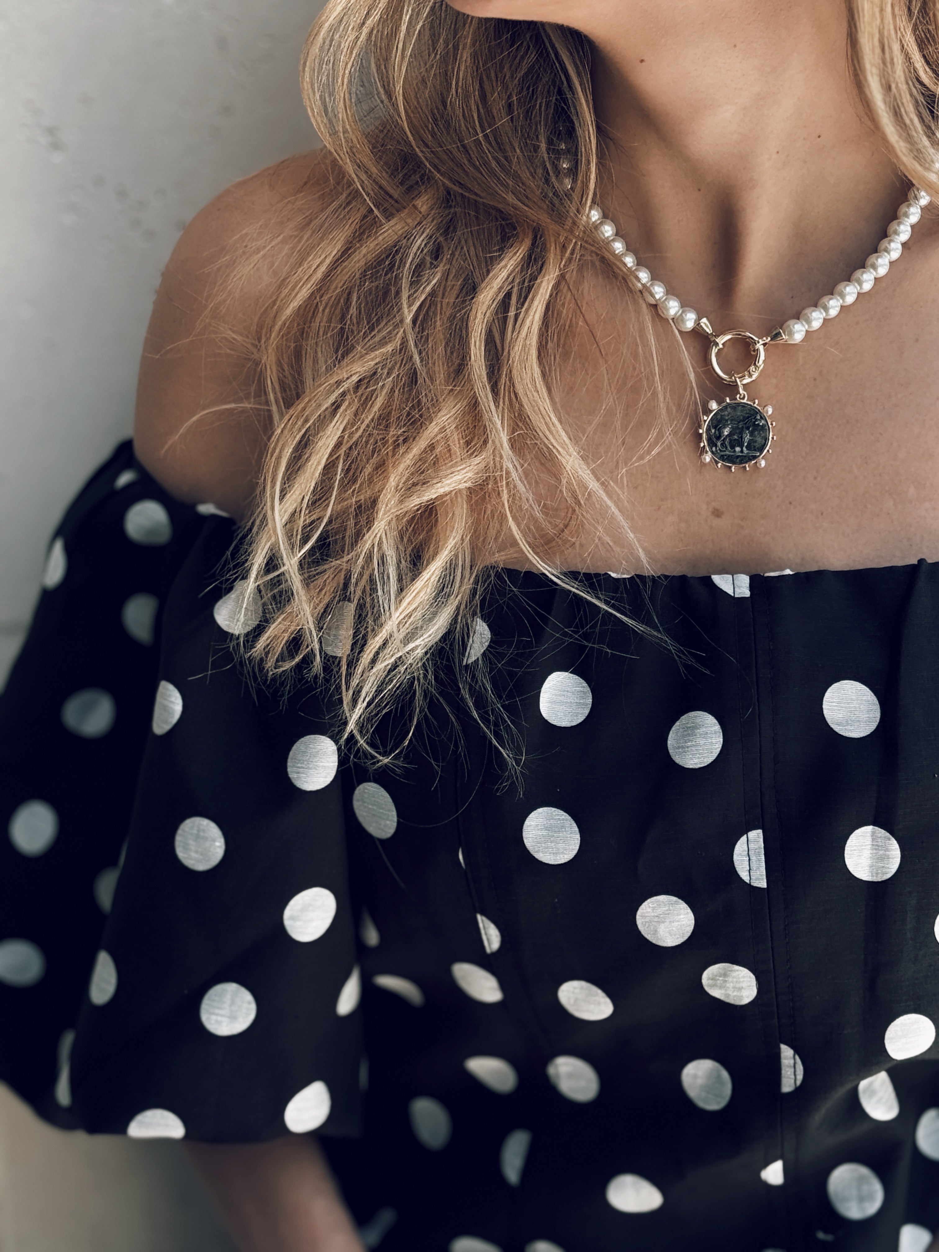 French Horse Coin Necklace