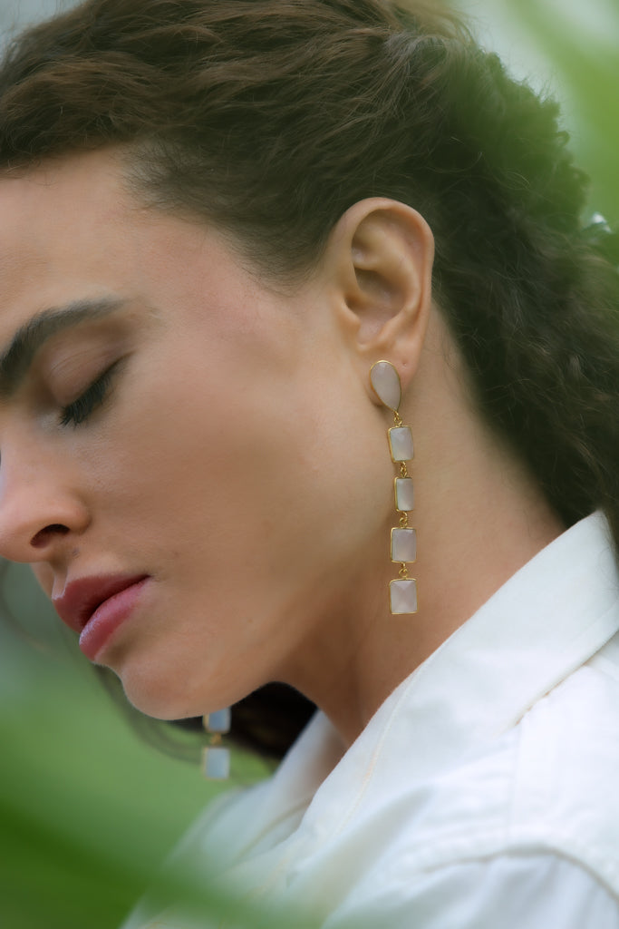 White Chalcedony Earrings