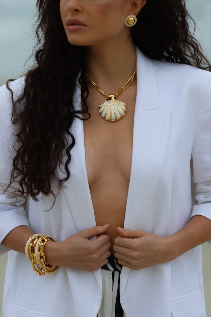 Ivory Enamel Studs