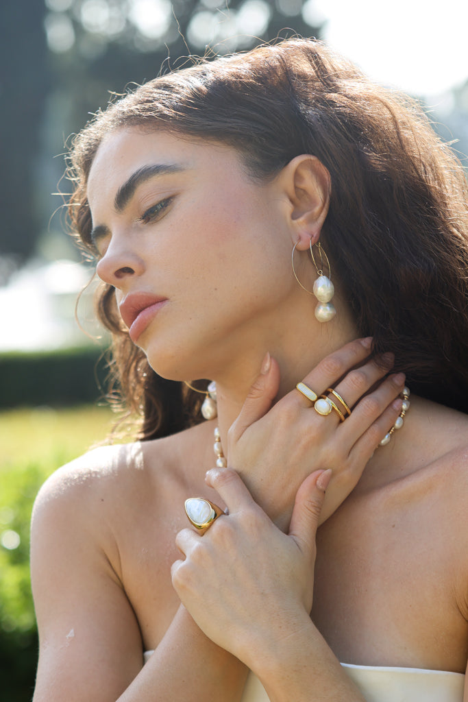 White Bar Ring