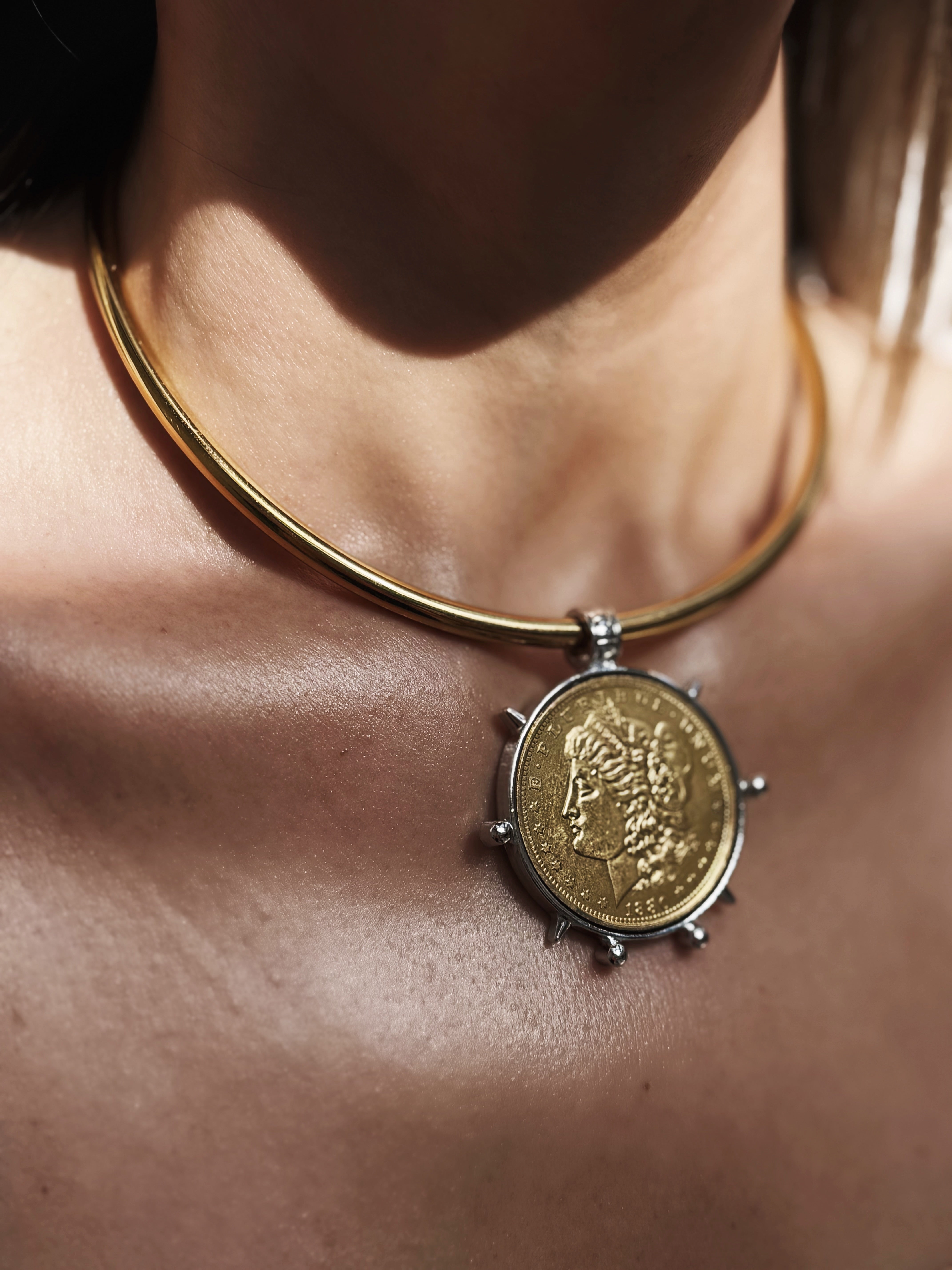 Coin Torque Necklace