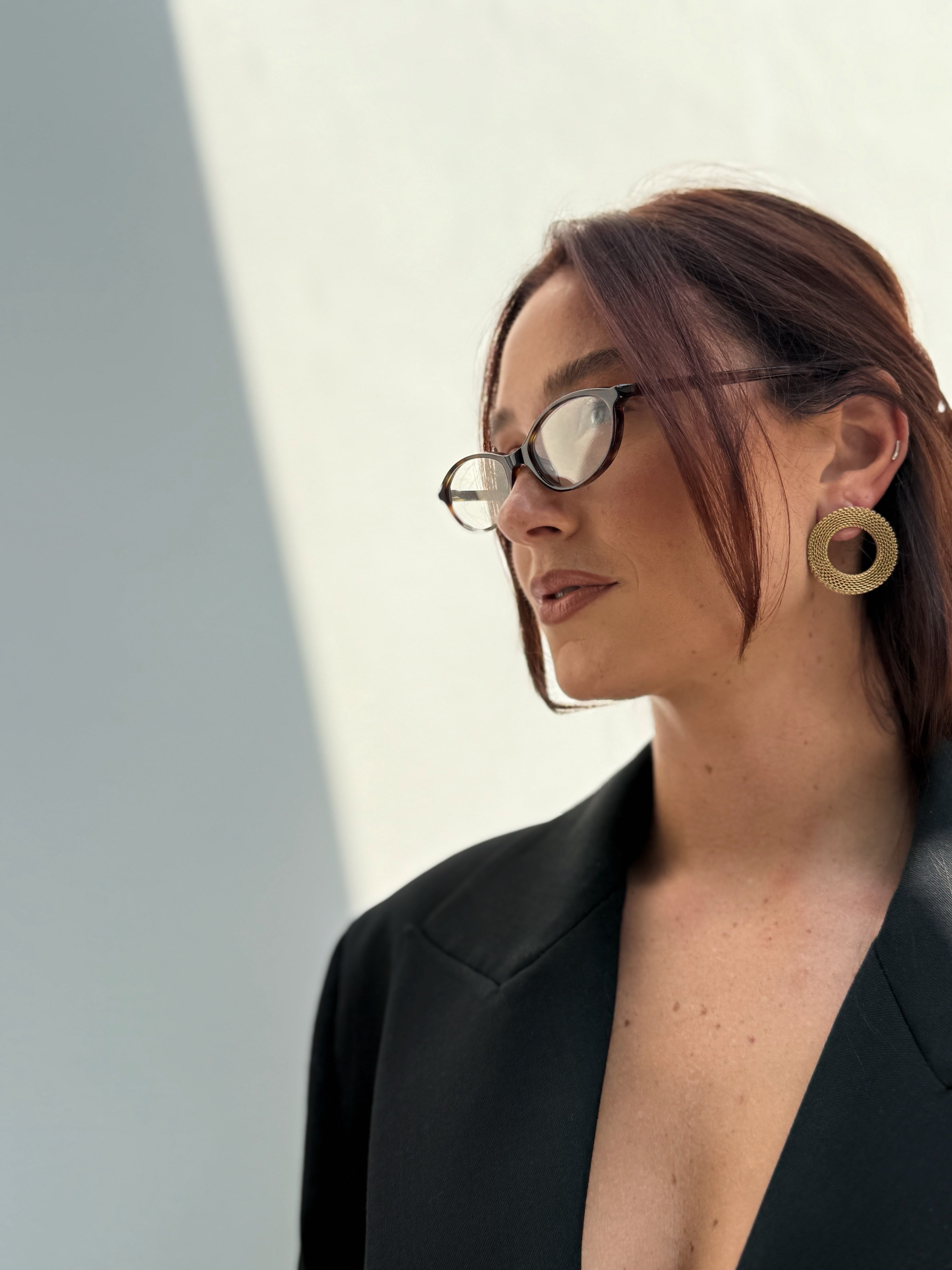 Mesh Circle Earrings