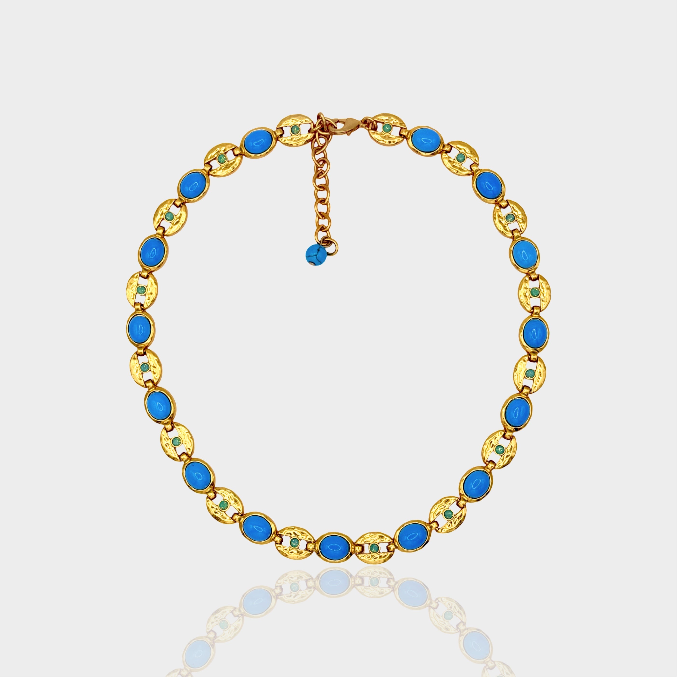 Stone Drop Chain Necklace