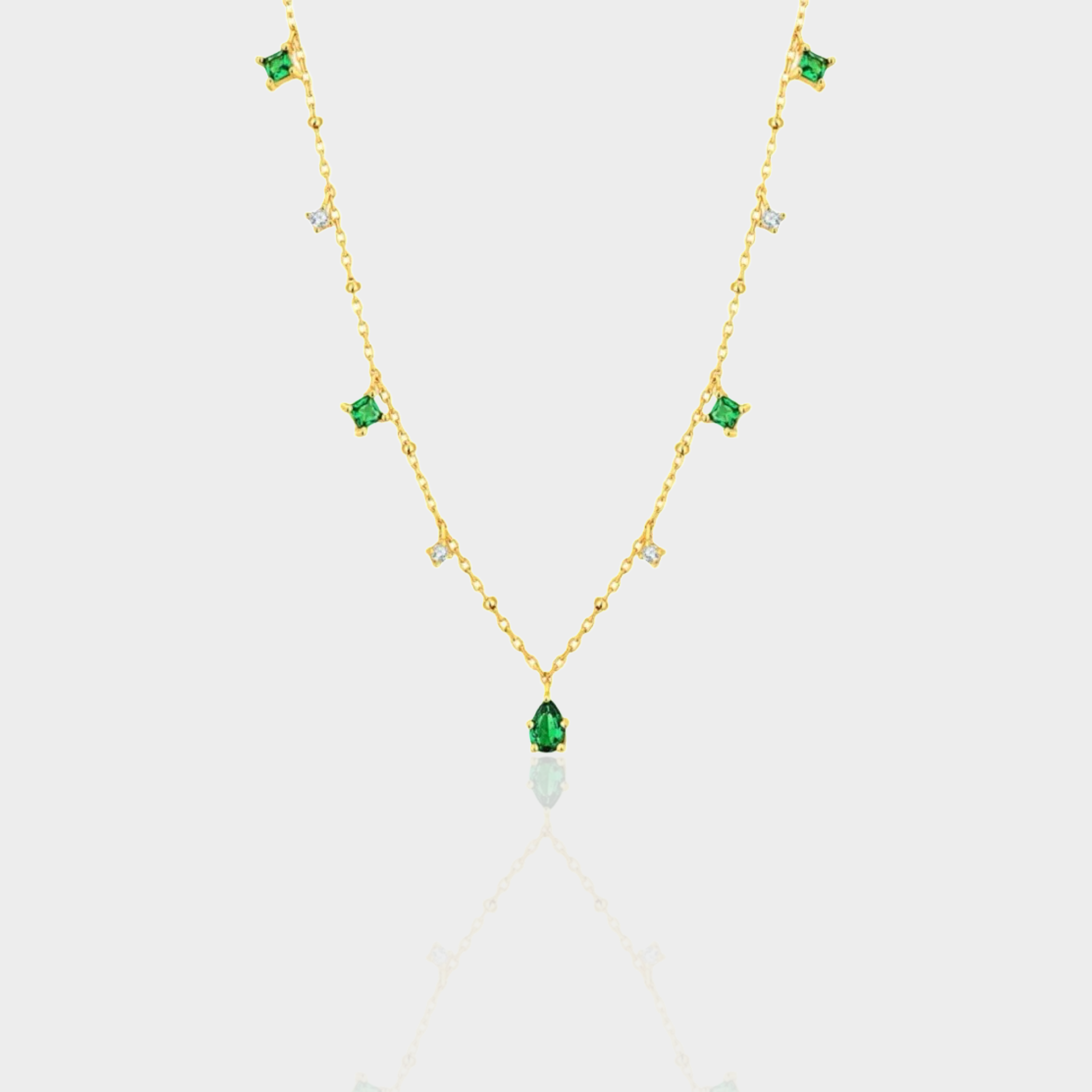 Emerald Dangle Necklace