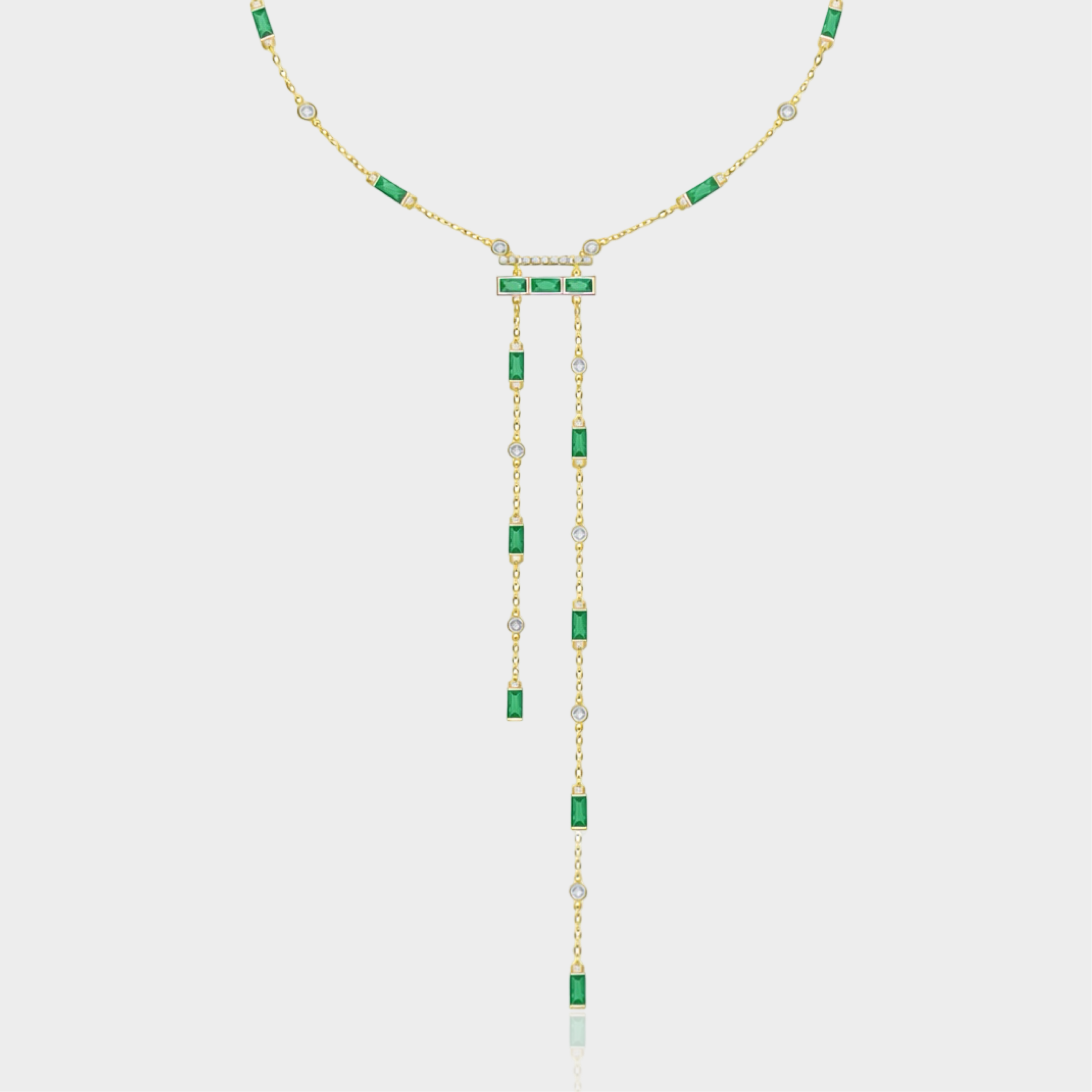 Baguette Double Lariat Necklace