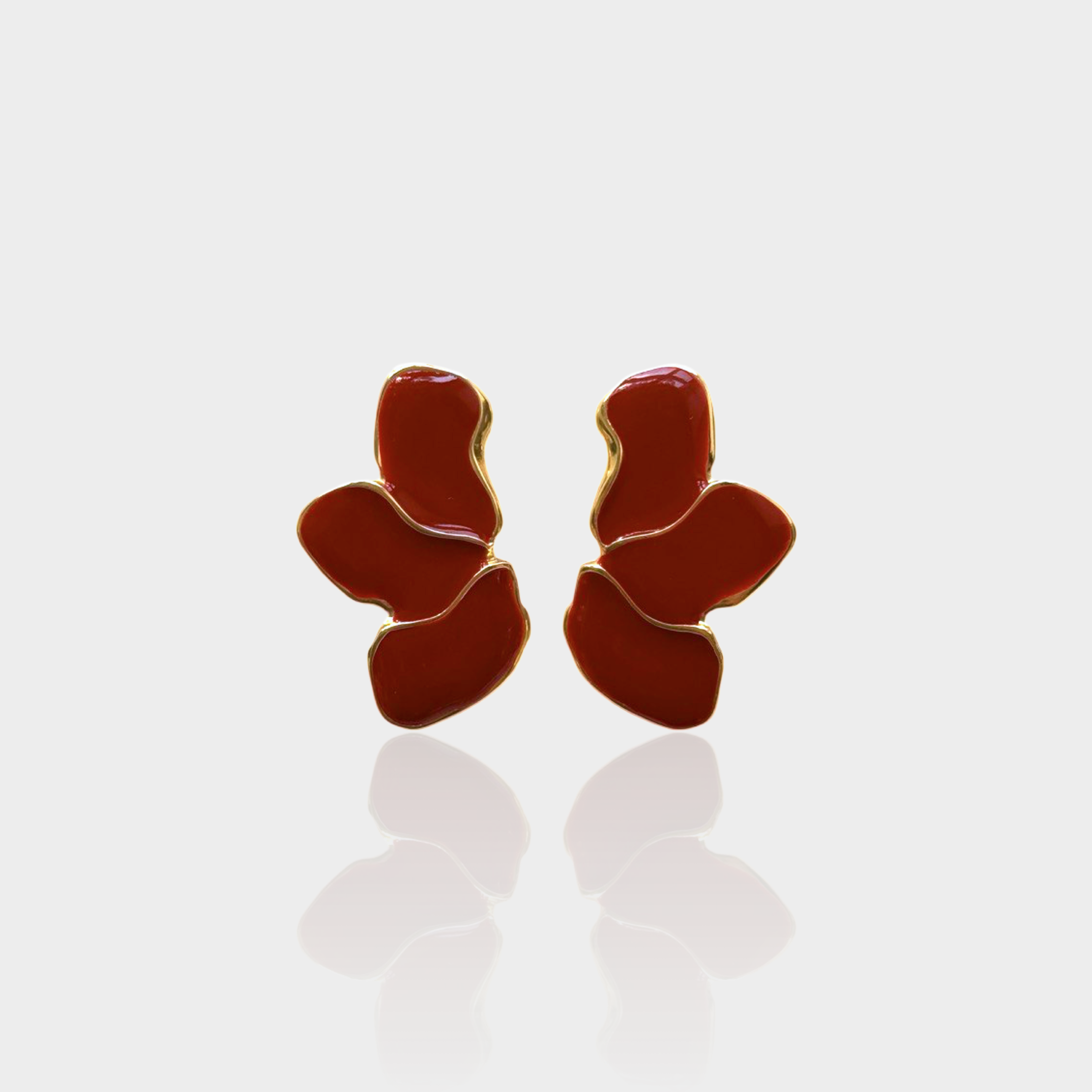 Scarlet Petal Earrings