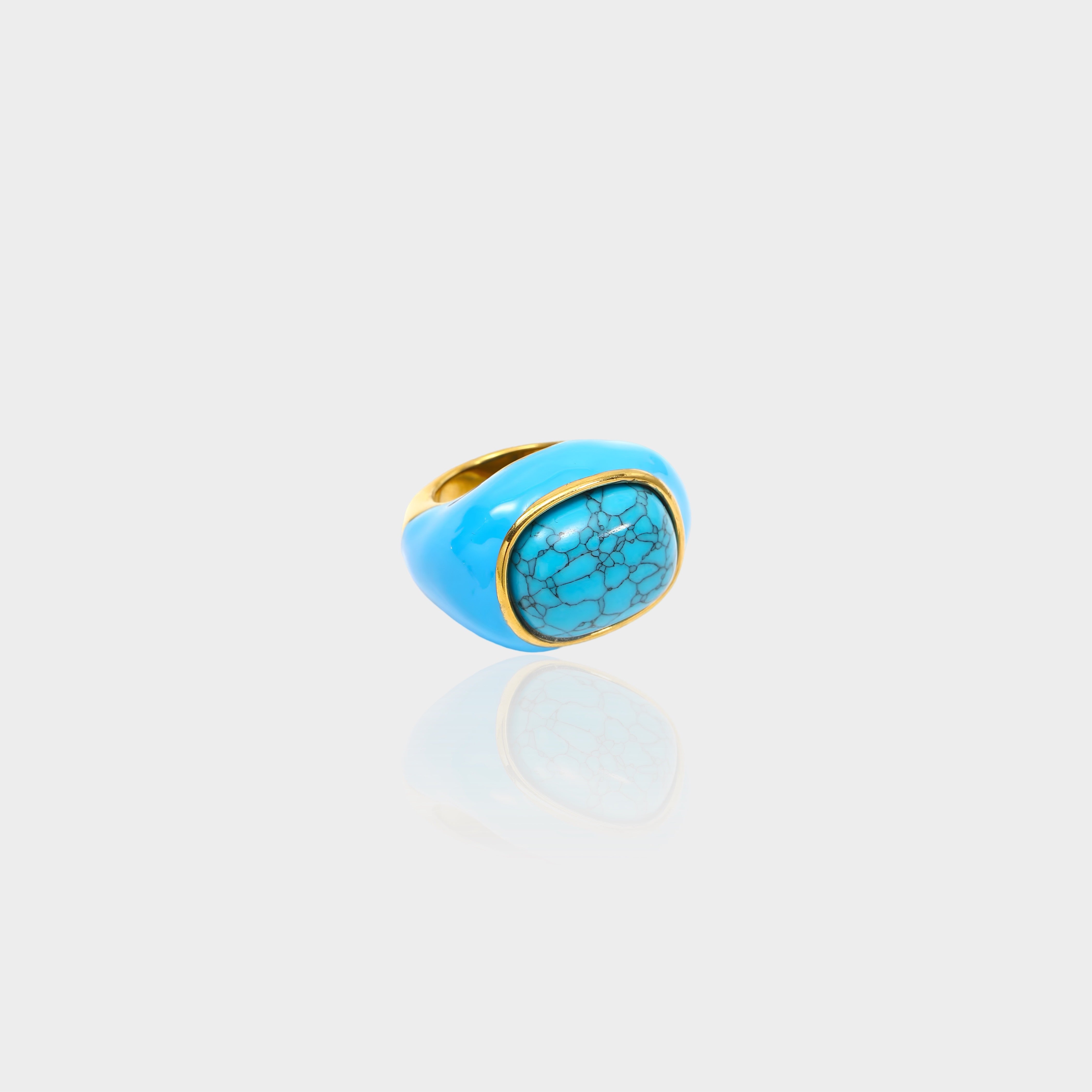 Turquoise Maxi Enamel Ring