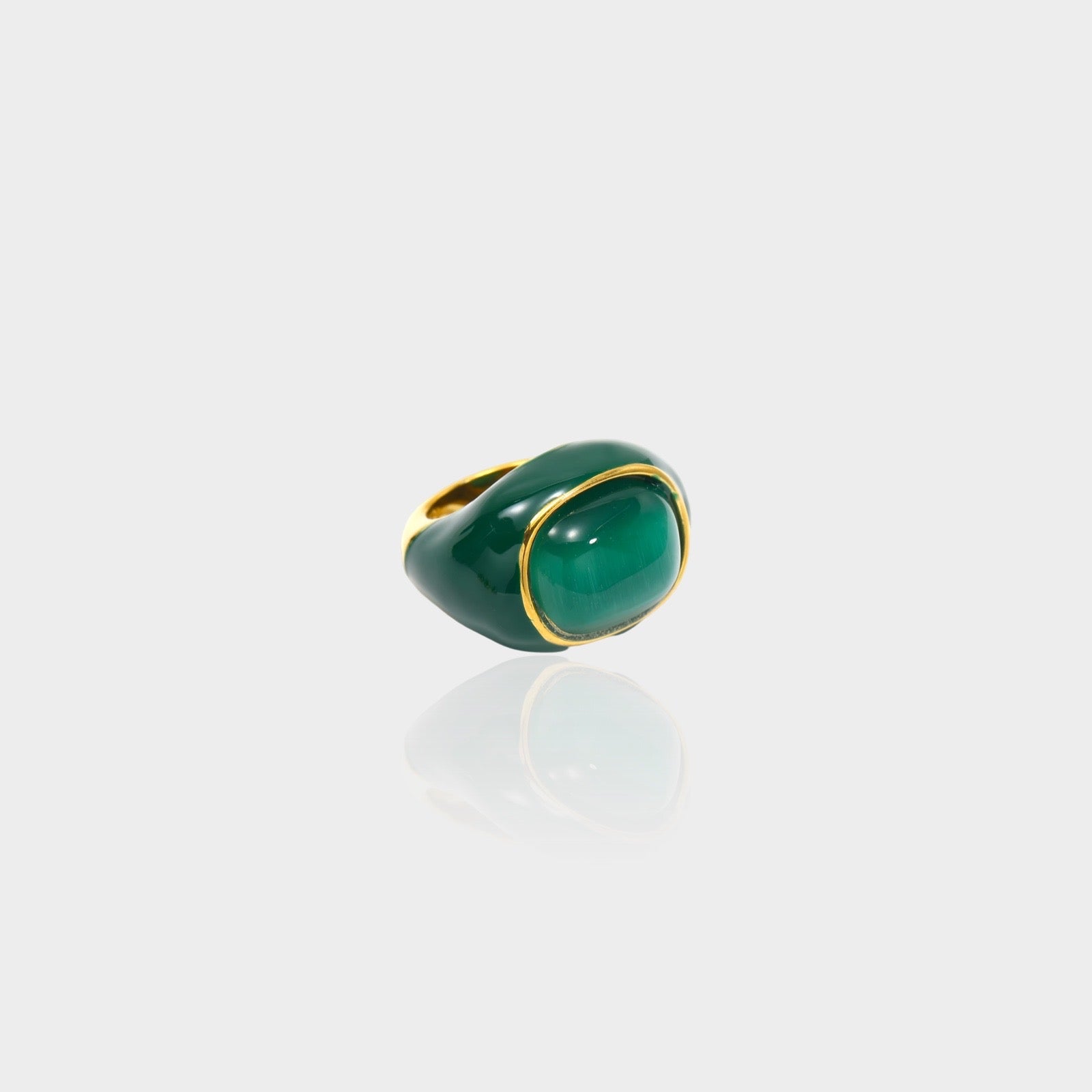 Green Maxi Enamel Ring