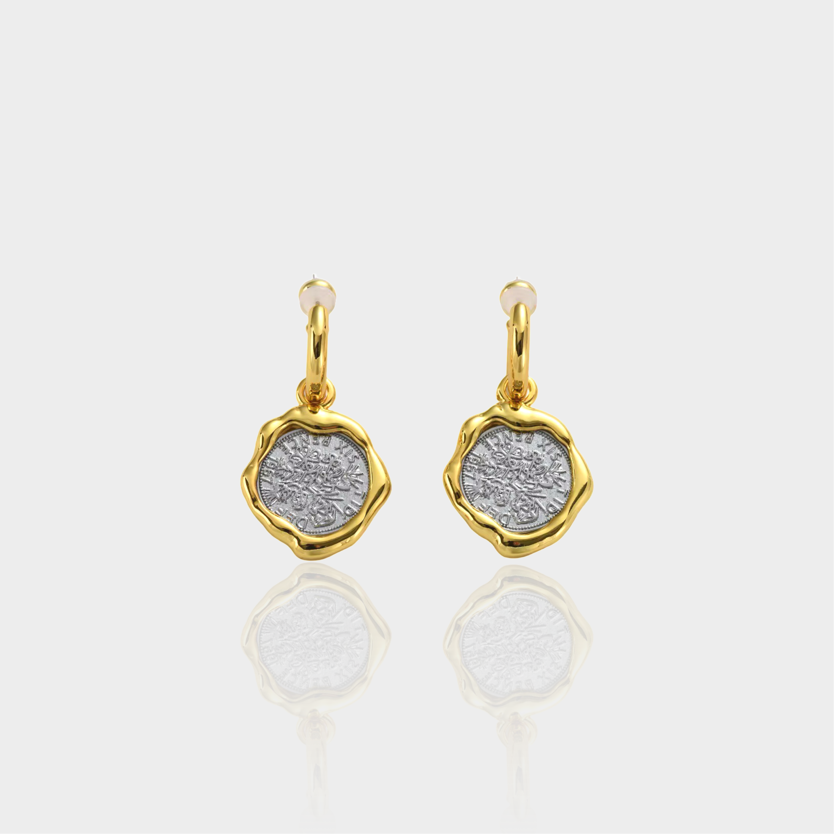 Molten Coin Earrings