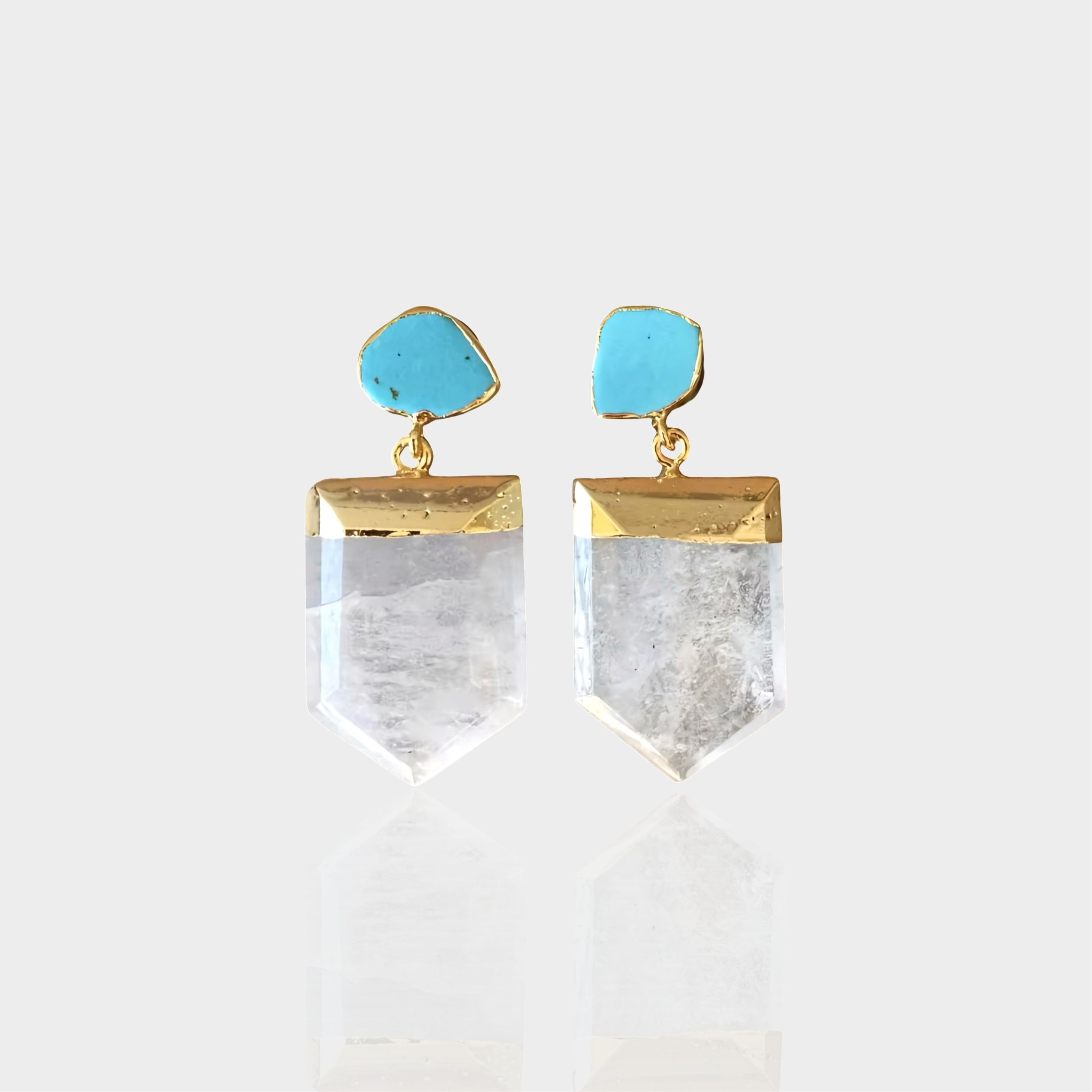 Turquoise Crystal Earrings