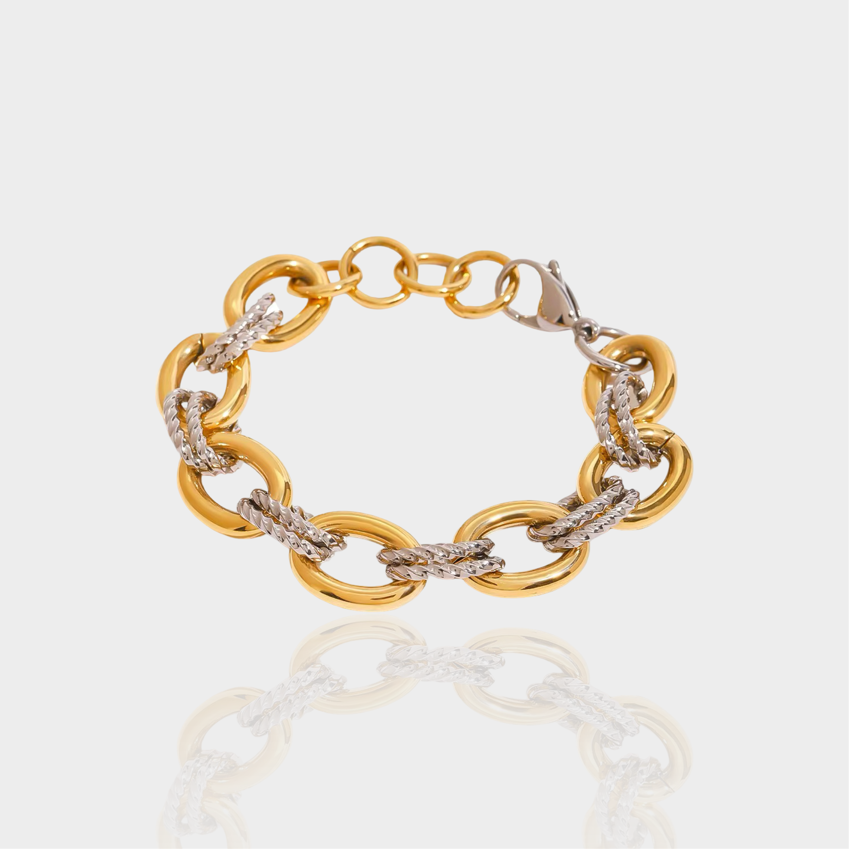 Two Tone Chain Bracelet
