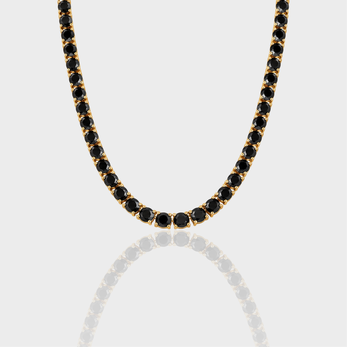 Black Tie Tennis Necklace