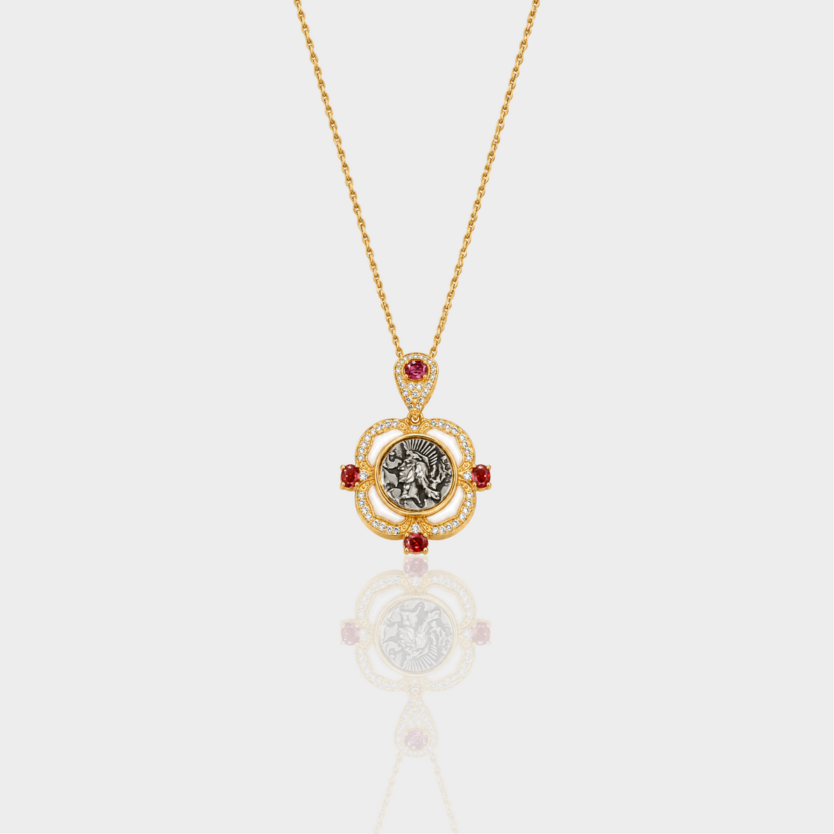 Ruby Coin Necklace