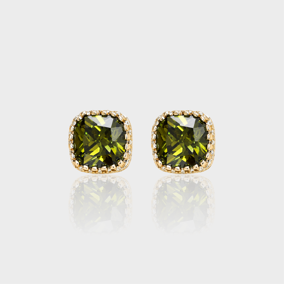 Peridot Stud Earrings