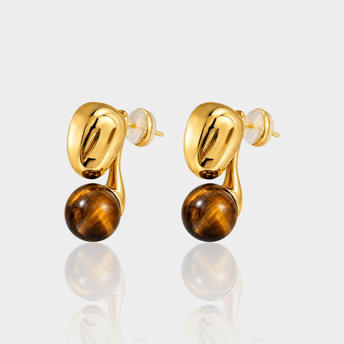 Tiger’s Eye Jacket Earrings