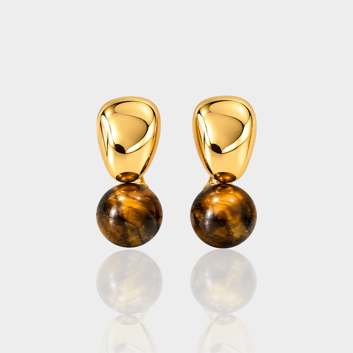 Tiger’s Eye Jacket Earrings