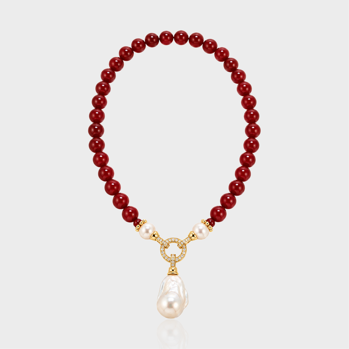 Red Agate Lagoon Necklace