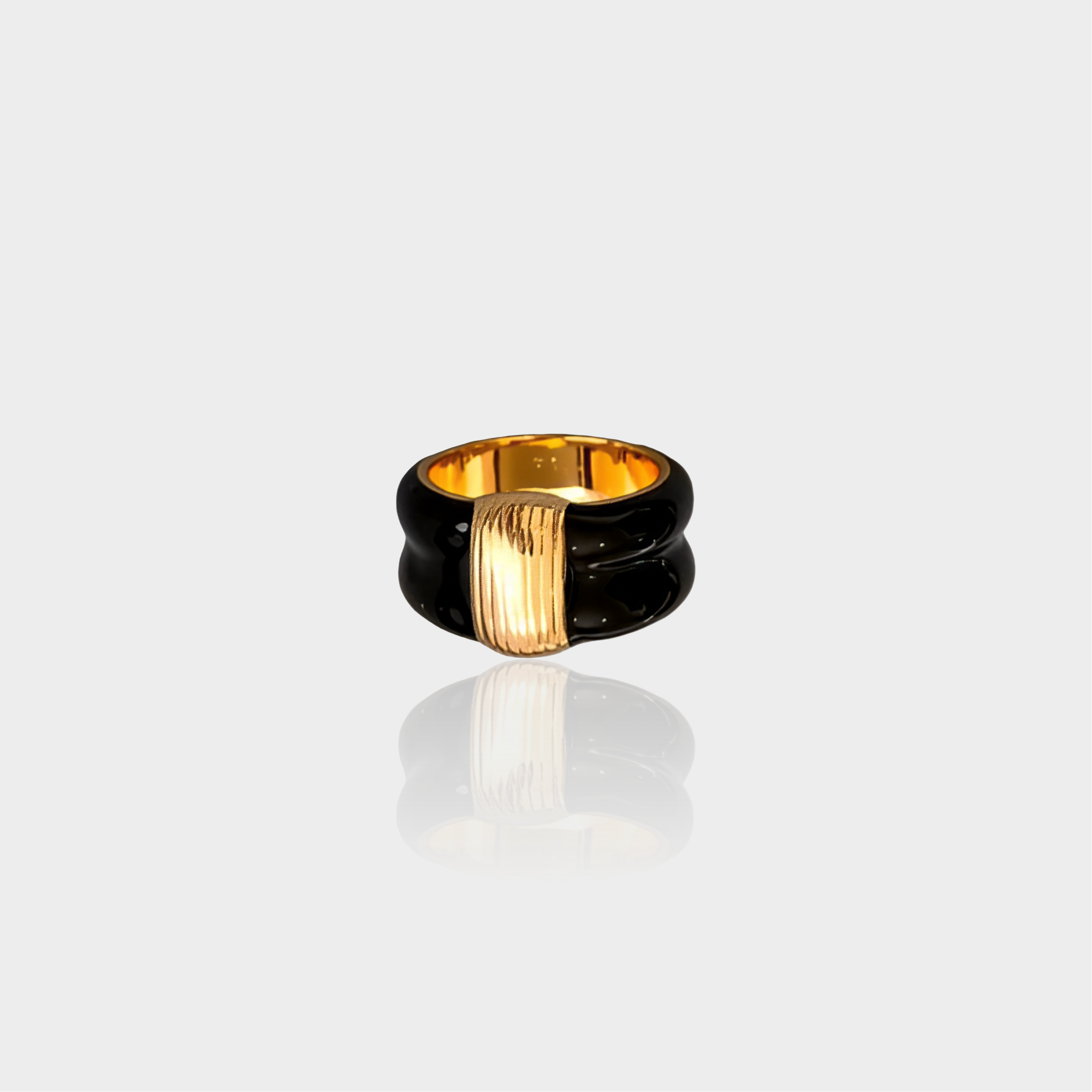 Black Enamel Ring