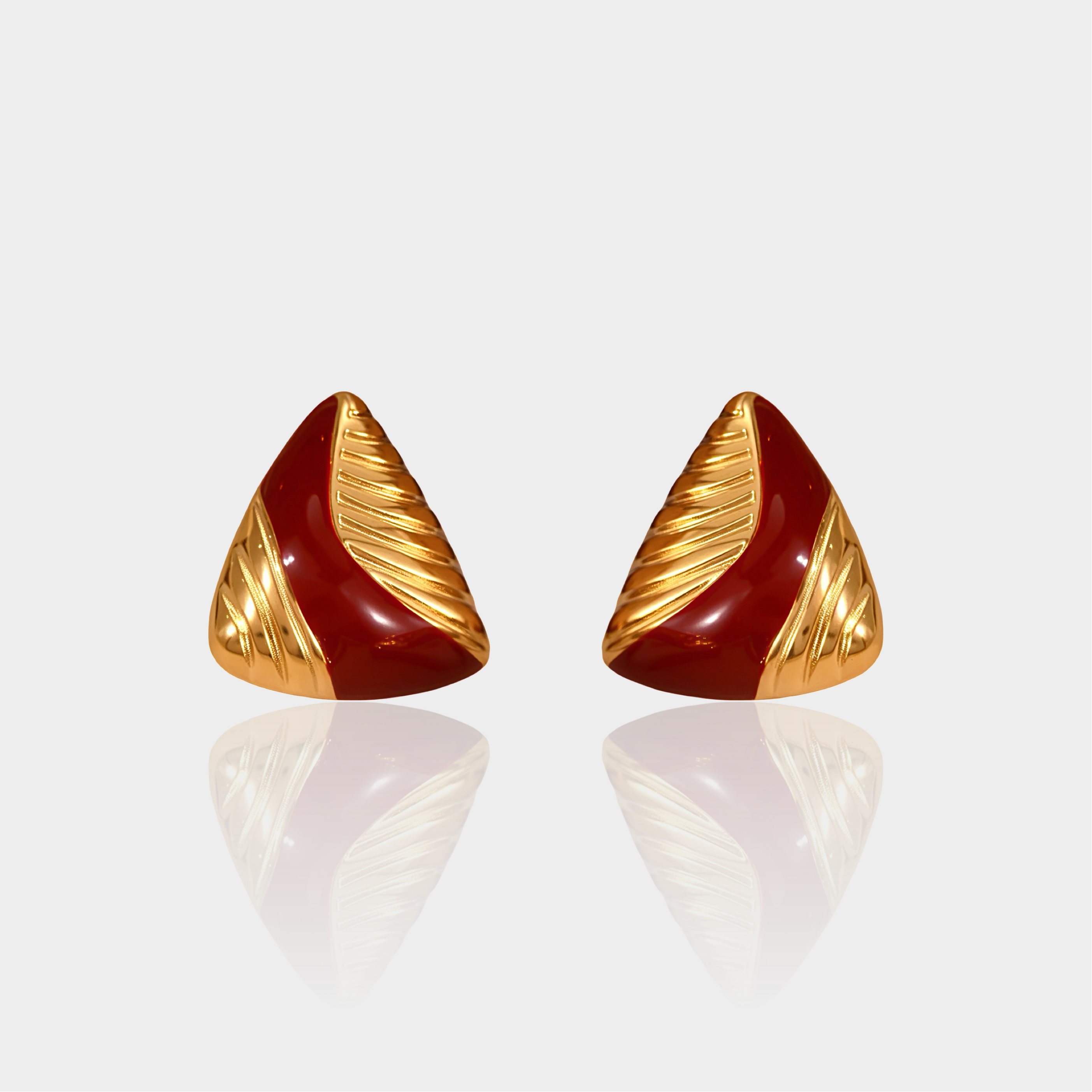 Auburn Triangle Earrings