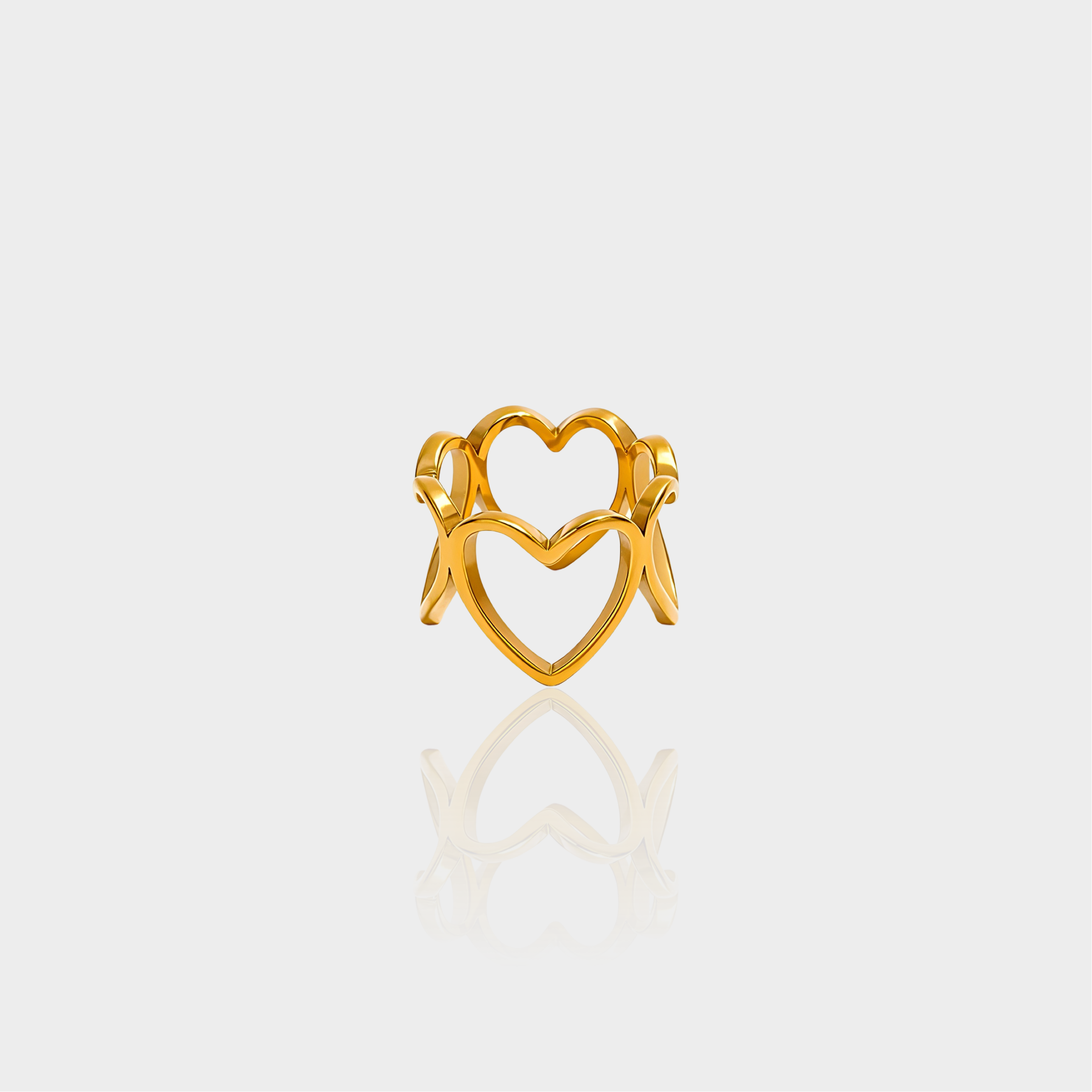 String of Hearts Ring