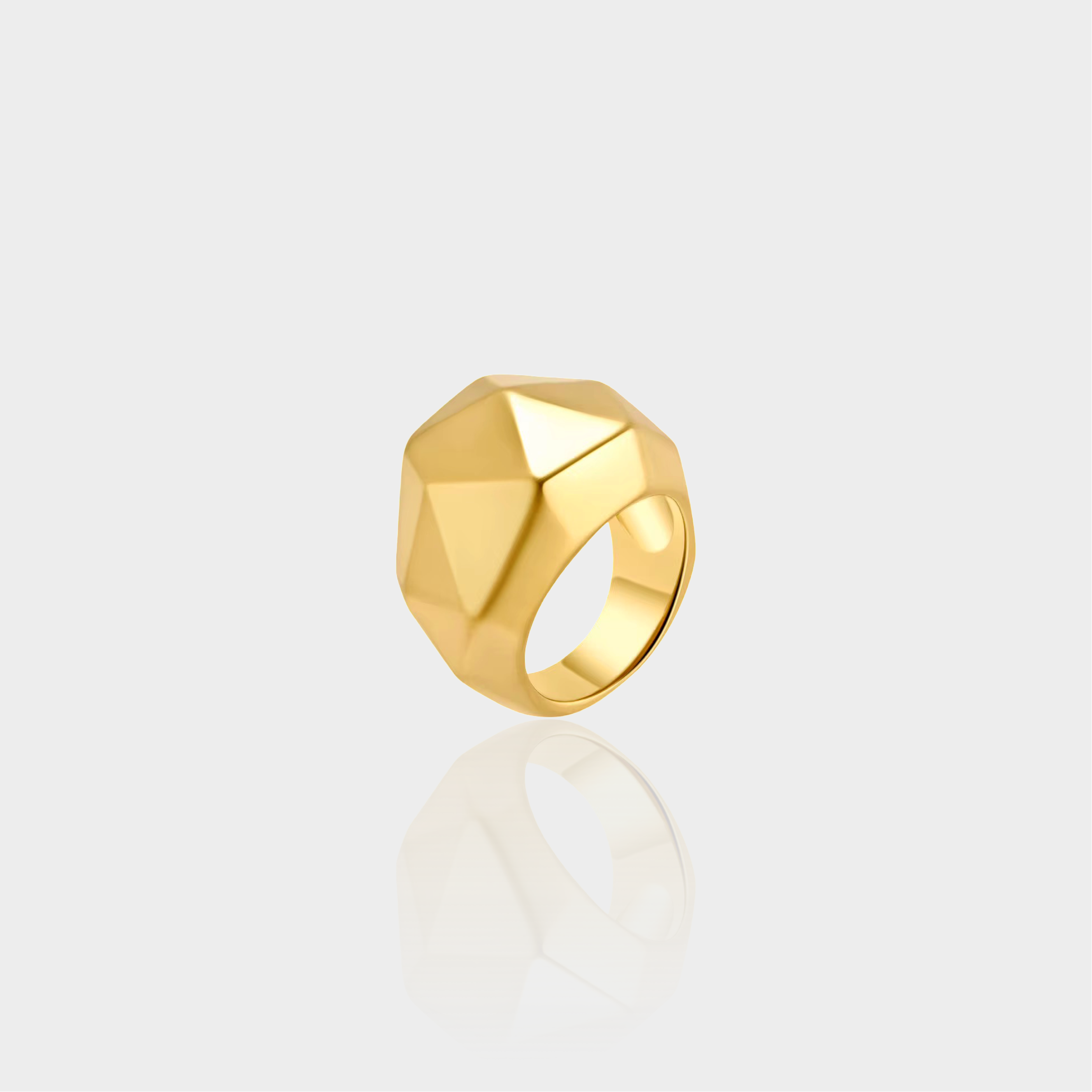 Brushed Gold Ring