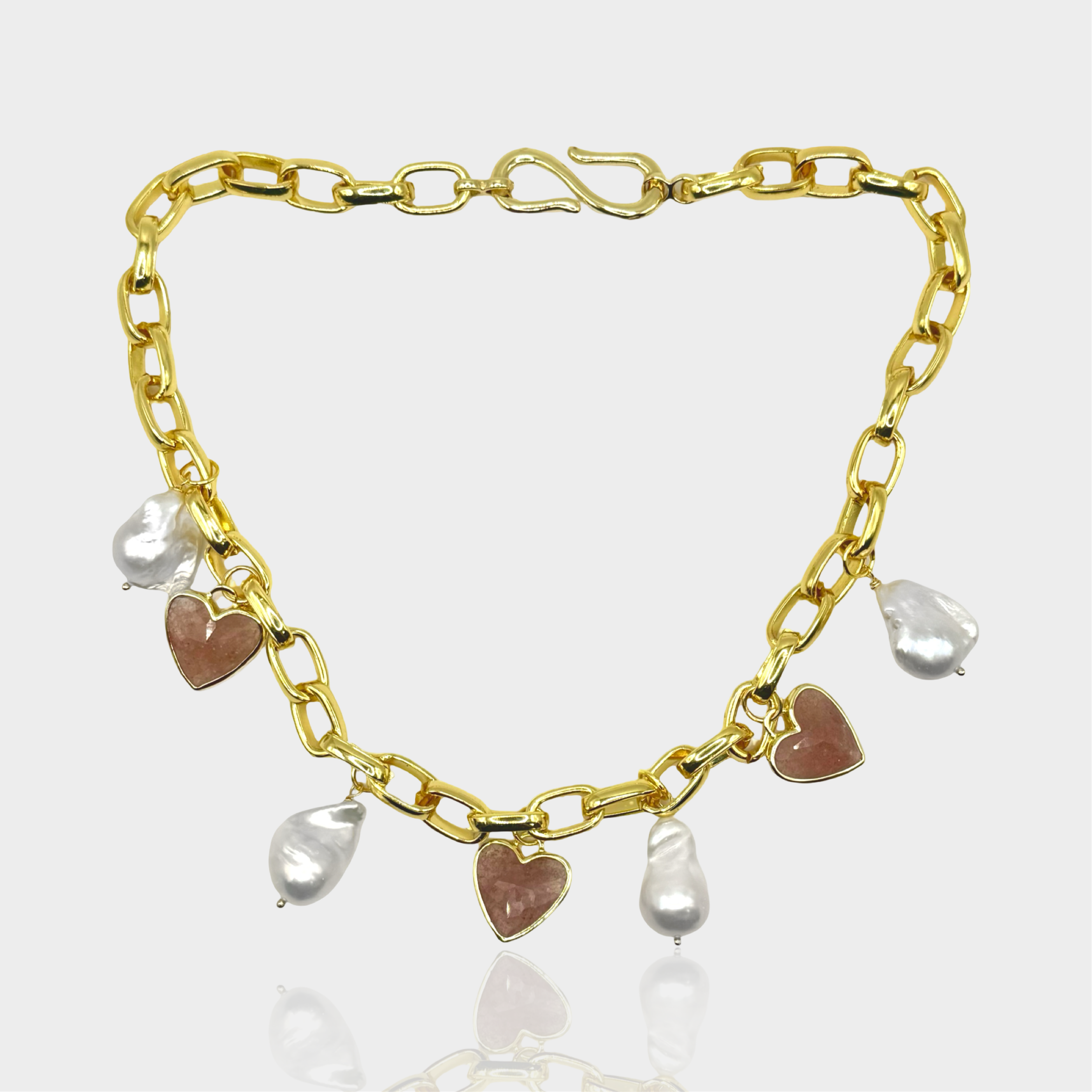 Strawberry Quartz Reef Necklace